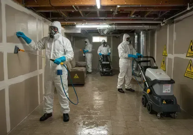 Basement Moisture Removal and Structural Drying process in Washington County, TX